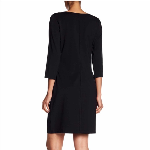 NWT! Nina Leonard 3/4 Ponte Shift Dress size Large - Picture 4 of 10